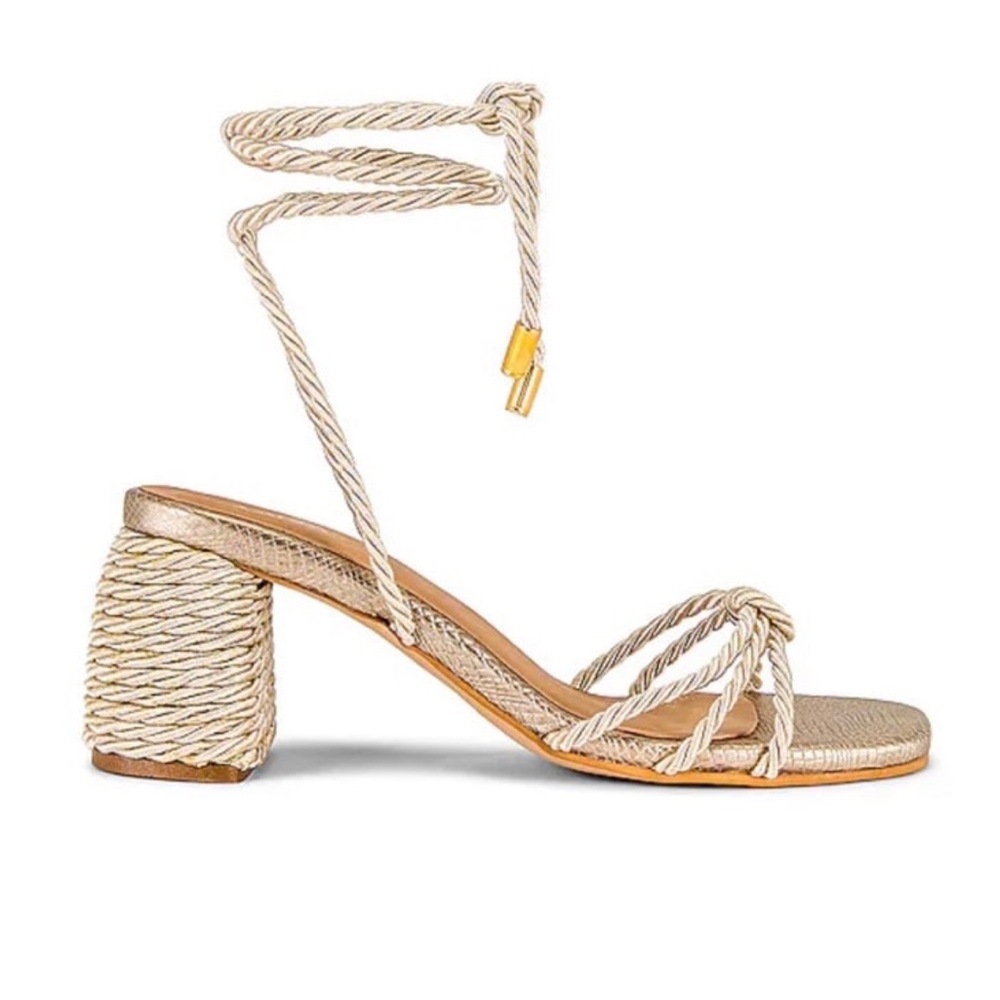 Kaanas lace up gold strappy sandals